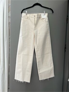 Madewell Cream Wide-Leg Jeans